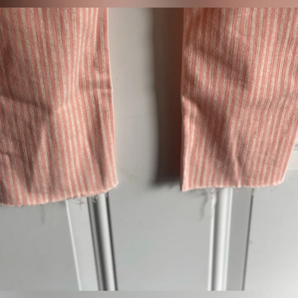 NWT LC Lauren Conrad Skinny Crop Mid Rise Lycra Stretch Jeans In Pink Striped - Picture 11 of 16